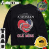 Never Underestimate A Woman Who Understands Football And Loves Ole Miss Rebels Diamond Heart Shirt 4