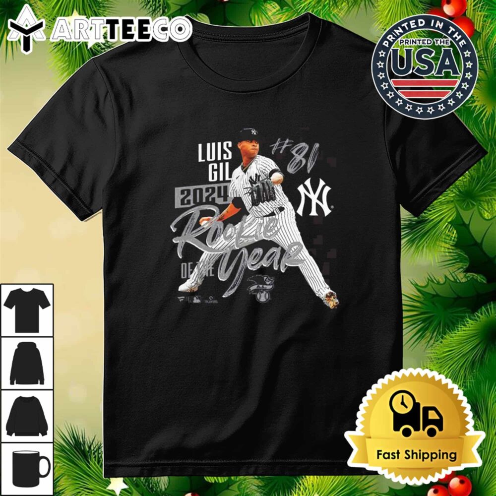 New York Yankees Luis Gil 2024 American League Rookie Of The Year T Shirt 3