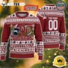 Oklahoma Sooners Logo Team Football Custom Name And Number Christmas Ugly Sweater