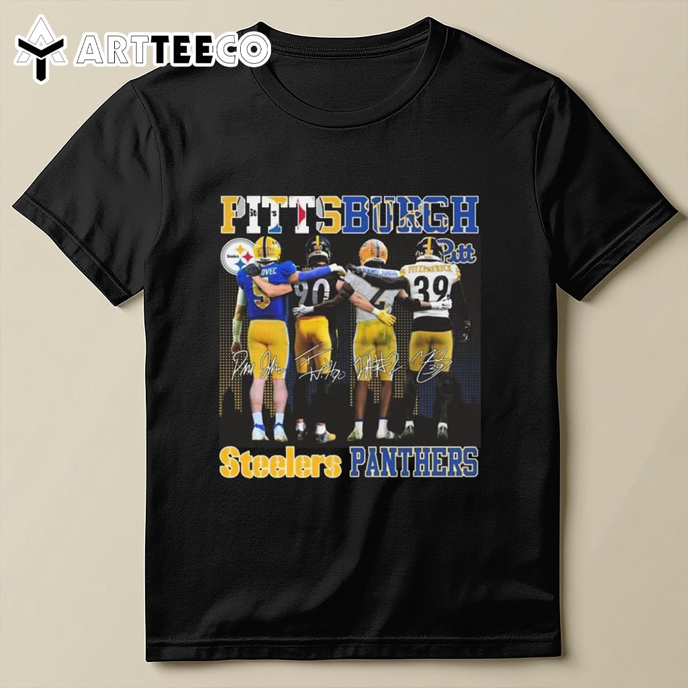 Pittsburgh Steelers Pittsburgh Panthers The Legends Jurkovec Abanikanda Watt Fitzpatrick Signatures 2024 T Shirt