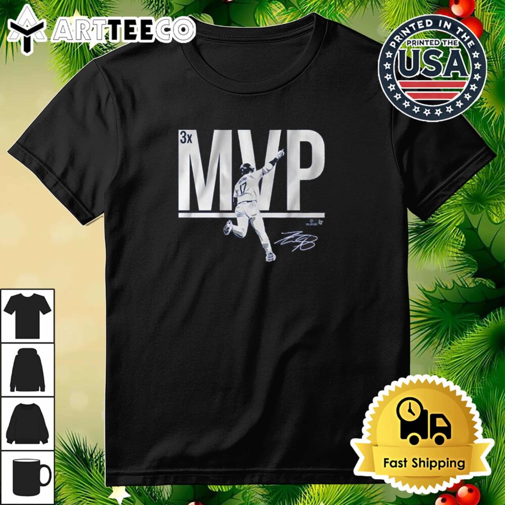 Shohei Ohtani 3x MVP Signature 2024 Retro T Shirt 3