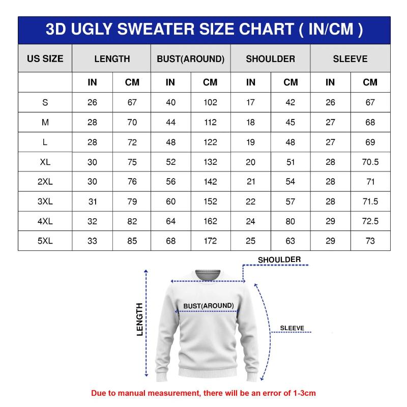 size ugly sweater